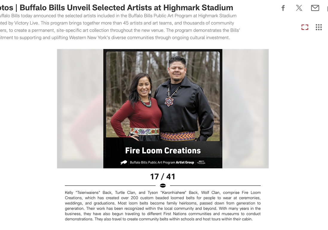 Buffalo Bills announcement, Fire Loom Creationa